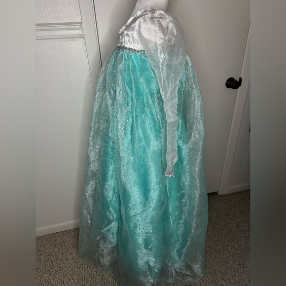 Kids  Princess Costume - Teal and White size 10 - Picture 2 of 5